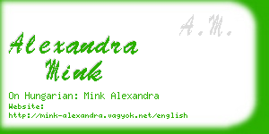 alexandra mink business card